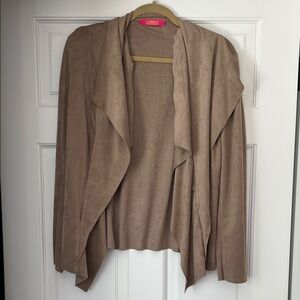 Catherine Malandrino Taupe draped soft Jacket